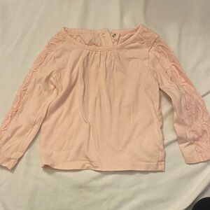 Baby GAP Light Pink Lace Sleeve Cotton shirt